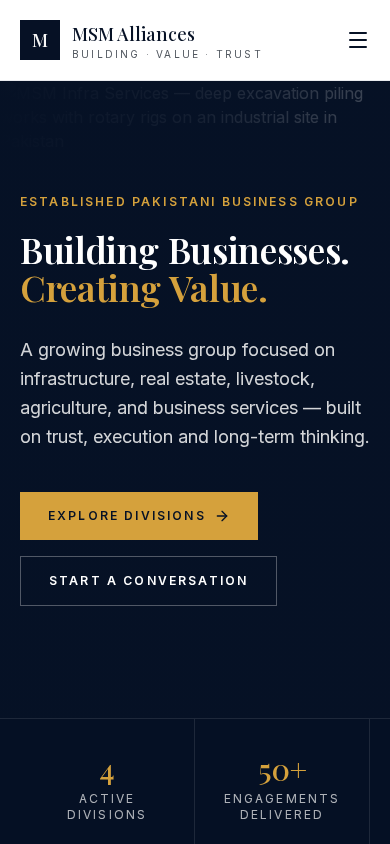 MSM Alliances — Homepage — mobile